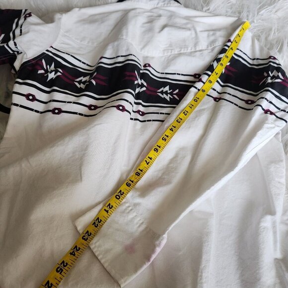 Cumberland Outfitters‎ Men's L Western Shirt Pearl Snap Aztec Long Sleeve Shirt - Picture 6 of 15